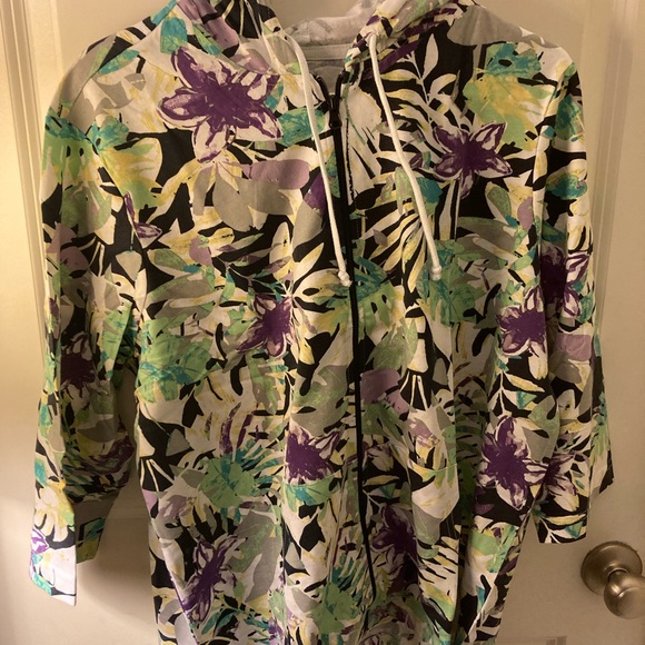 Rainforest Zip-Up hoodie, 3/4 Sleeves With Pockets, Size large, Brand New - Picture 1 of 3